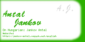 antal jankov business card